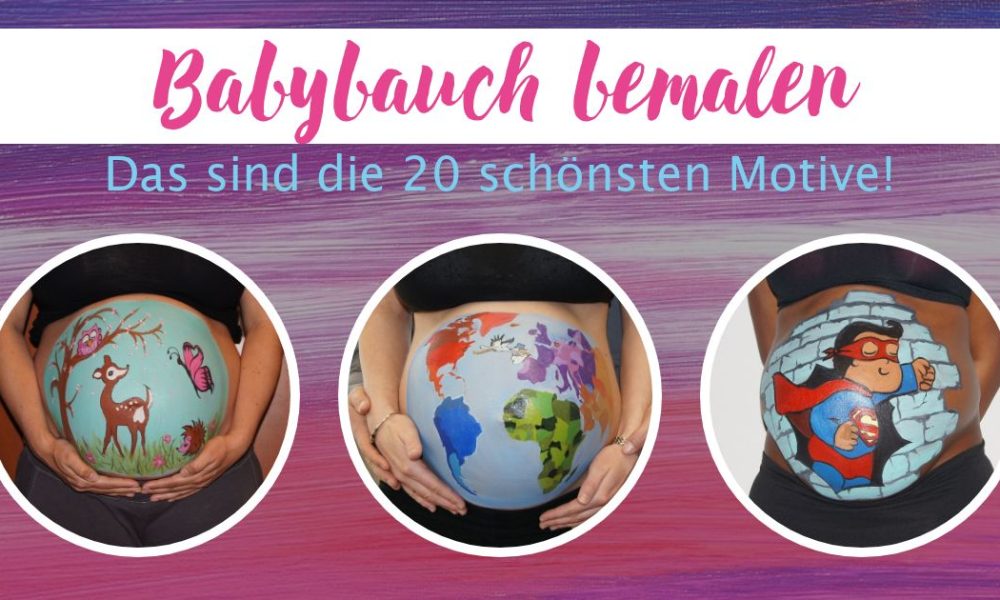 Babybauch bemalen, 20 Ideen und Motive